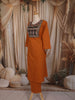 Mustard Yellow Kalamkari Printed Design Cotton Straight Cut Salwar Suit