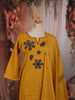 Mustard Yellow Kalamkari Printed Design Pure Cotton Straight Cut Salwar Suit with Matching Printed Dupatta