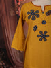 Mustard Yellow Kalamkari Printed Design Pure Cotton Straight Cut Salwar Suit with Matching Printed Dupatta