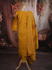 Mustard Yellow Kalamkari Printed Design Pure Cotton Straight Cut Salwar Suit with Matching Printed Dupatta