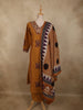 Mustard Yellow Mirror Embroidered Design Cotton Salwar Suit with Dupatta