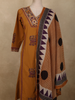 Mustard Yellow Mirror Embroidered Design Cotton Salwar Suit with Dupatta