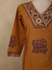 Mustard Yellow Mirror Embroidered Design Cotton Salwar Suit with Dupatta
