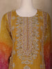 Mustard Yellow Motifs Design Georgette Straight Cut Salwar Suit