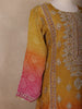 Mustard Yellow Motifs Design Georgette Straight Cut Salwar Suit