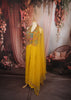 Mustard Yellow Multicolor Beads Embroidered Design Chiffon Haldi Skirt Top Lehenga with Matching Dupatta
