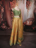 Mustard Yellow Paisley Printed and Stone Embellished Design Raw Silk Bridesmaid Lehenga Choli with Matching Dupatta