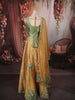 Mustard Yellow Paisley Printed and Stone Embellished Design Raw Silk Bridesmaid Lehenga Choli with Matching Dupatta
