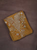 Mustard Yellow Paisley Sequins Embroidered Design Tissue Unstitched Salwar Material with Dupatta