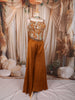 Mustard Yellow Paisley Sequins and Beads Embroidered Design Georgette Palazzo Suit with Matching Choker Dupatta