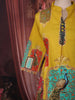 Mustard Yellow Peacock Motif Design Cotton Palazzo Suit