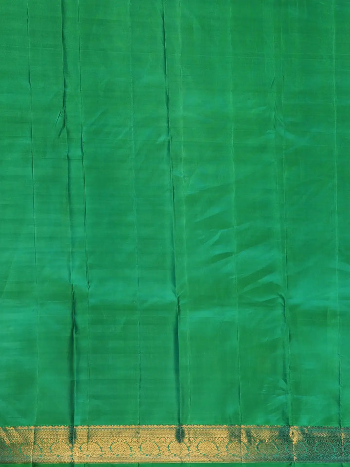 Mustard Yellow Peacock Woven Pure Kanchipuram Silk Saree - Diadem