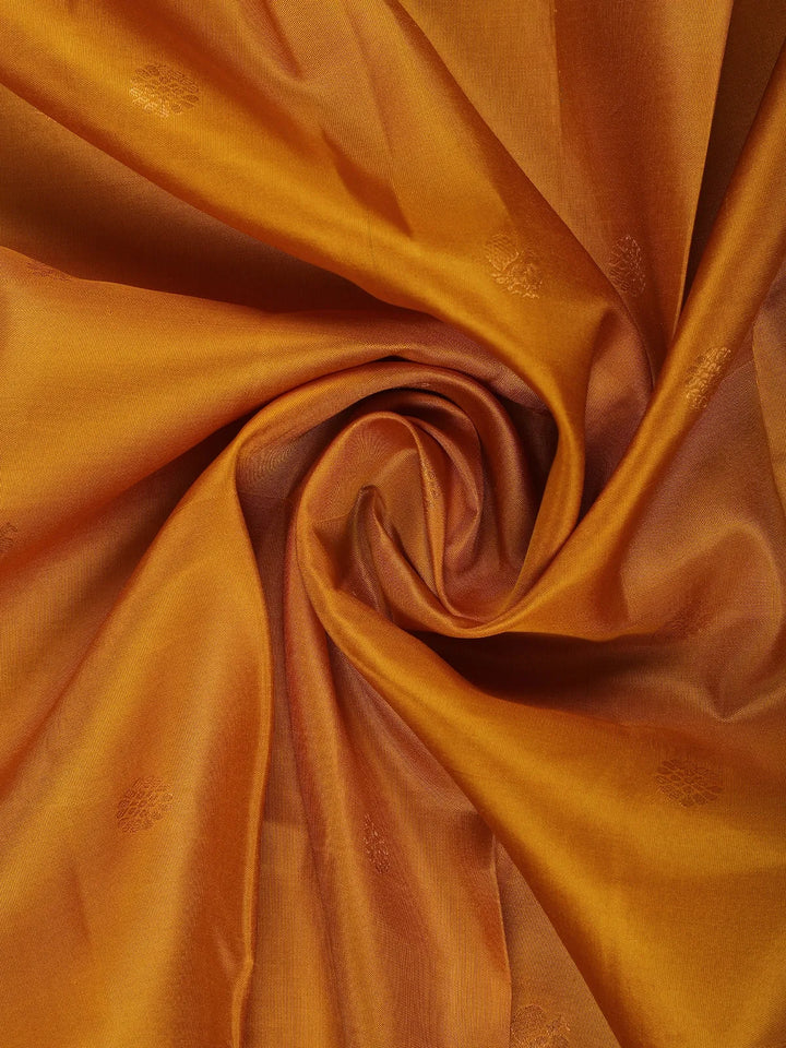 Mustard Yellow Peacock Woven Pure Kanchipuram Silk Saree - Diadem