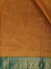 Mustard Yellow Peacock Woven Pure Kanchipuram Silk Saree - Diadem