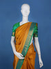 Mustard Yellow Peacock Woven Pure Kanchipuram Silk Saree - Diadem