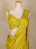 Mustard Yellow Sequins Embellished Design Georgette Ready To Wear Saree with Designer Blouse