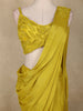 Mustard Yellow Sequins Embellished Design Georgette Ready To Wear Saree with Designer Blouse