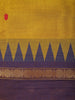 Mustard Yellow Small Butta Design Cotton Saree With Contrast Border
