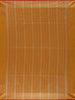 Mustard Yellow Small Motif Woven Soft Silk Saree With Striped Zari Pallu And Contrast Red Edging - Diadem