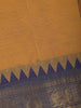 Mustard Yellow Solid Cotton Saree Print Border - Diadem