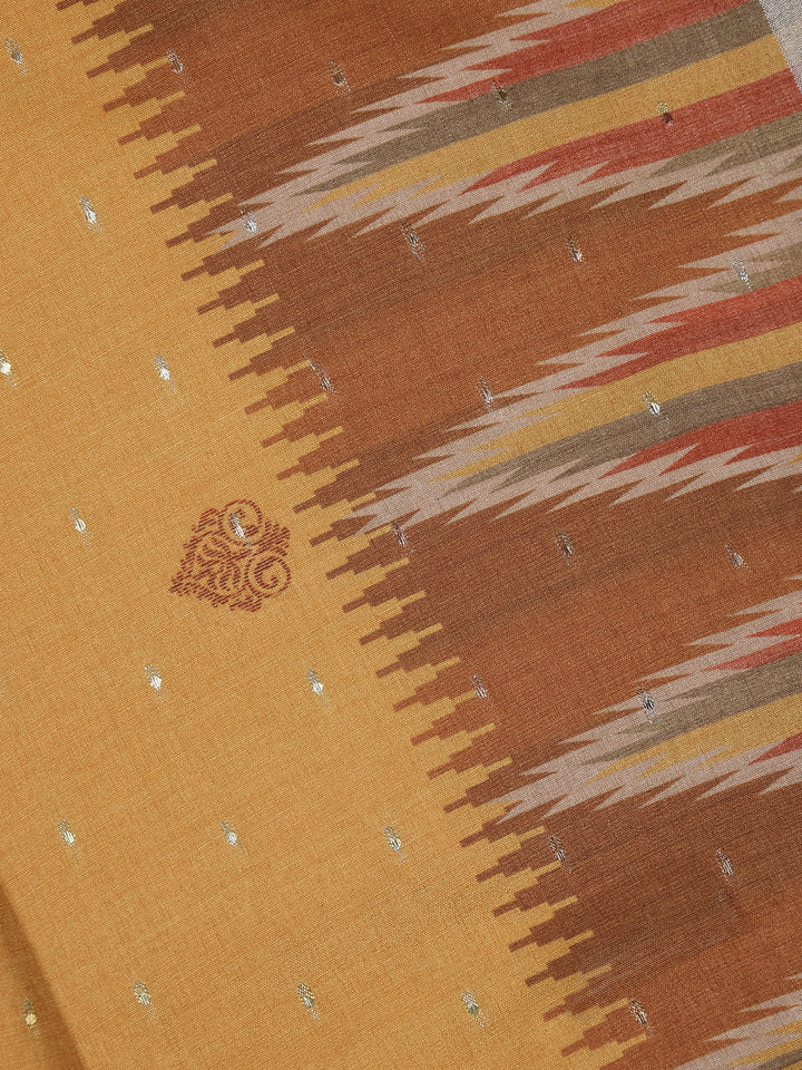 Mustard Yellow Paisley Designed Soft Silk Saree - Diadem
