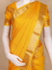 Mustard Yellow Solid Woven Design Kanchipuram Silk Saree