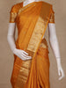 Mustard Yellow Solid Woven Design Pure Kanchipuram Silk Saree with Rich Zari Border