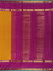 Mustard Yellow Solid Woven Pure Kanchipuram Silk Saree - Diadem
