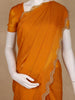 Mustard Yellow Stone Designed Georgette Fancy Saree