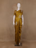 Mustard Yellow Striped Design Tussar Silk Saree - Diadem