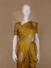 Mustard Yellow Striped Design Tussar Silk Saree - Diadem