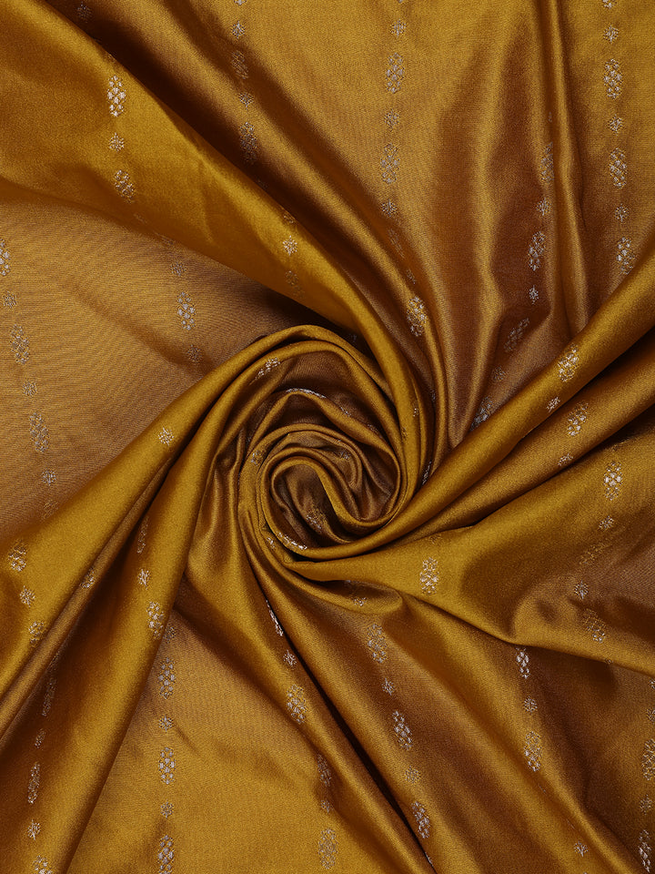 Mustard Yellow Striped Design Tussar Silk Saree - Diadem