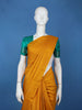Mustard Yellow Stripes Woven Pure Kanchipuram Silk Saree