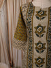 Mustard Yellow Traditional Floral Printed Design Cotton Straight Cut Salwar Suit with Matching Dupatta