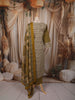Mustard Yellow Traditional Floral Printed Design Cotton Straight Cut Salwar Suit with Matching Dupatta