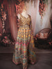 Mustard Yellow Traditional Floral Printed and Stone Embellished Design Raw Silk Bridesmaid Lehenga Choli with Matching Dupatta
