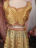 Mustard Yellow Traditional Floral Printed and Stone Embellished Design Raw Silk Bridesmaid Lehenga Choli with Matching Dupatta