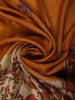 Mustard Yellow Traditional Woven Design Pure Tussar Saree with Animal Motif Border