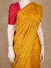 Mustard Yellow Woven Design Pure Kanchipuram Silk Saree