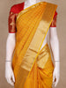 Mustard Yellow Zari Woven Design Pure Kanchipuram Silk Saree