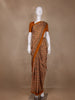 Mustard Ajrakh Print Mul Mul Cotton Saree - Diadem