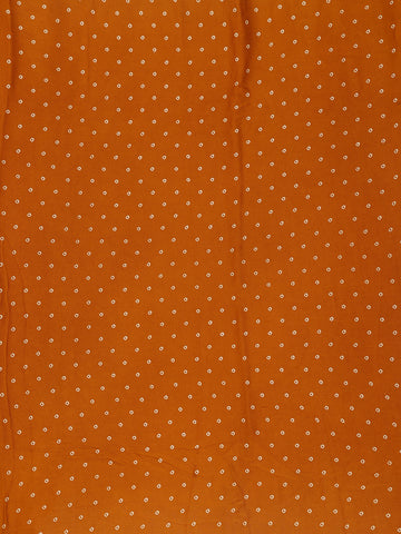 Mustard Ajrakh Print Mul Mul Cotton Saree - Diadem