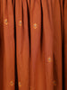 Brown Floral Embroidered Cotton Salwar Suit - Diadem
