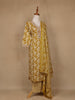 Mustard Floral Design Printed Cotton Salwar Suit - Diadem