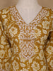 Mustard Floral Design Printed Cotton Salwar Suit - Diadem
