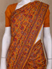 Mustard Floral Designed Chanderi Cotton Saree - Diadem