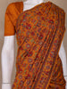 Mustard Floral Designed Chanderi Cotton Saree - Diadem