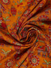 Mustard Floral Designed Chanderi Cotton Saree - Diadem
