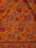 Mustard Floral Designed Chanderi Cotton Saree - Diadem