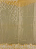 Mustard Gold Floral Zari Sequin Embellishment Organza Saree - Diadem